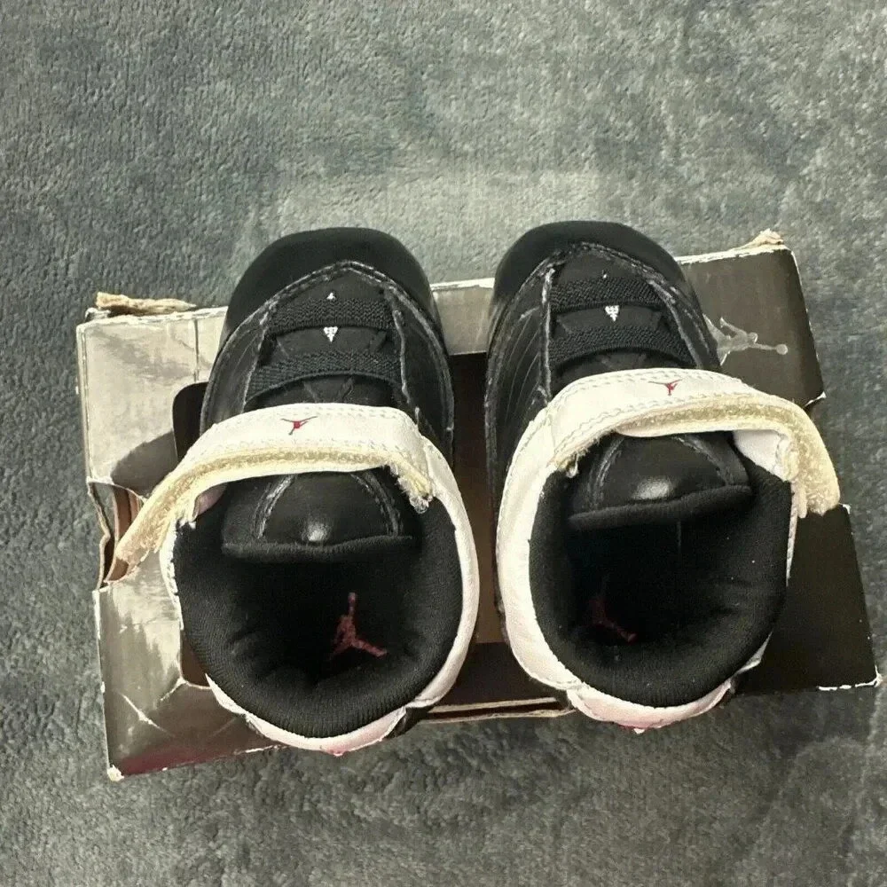 NEW! NIKE AIR JORDAN 2009 (CB) Black/Red-White TODDLERS SIZE 3C (343605 …